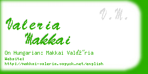 valeria makkai business card